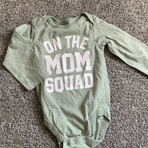 Brand new On the Mom squad onesie 12-18M